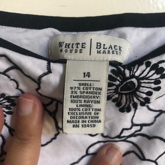 WHBM Classic Floral A-Line Skirt SZ 14 - Picture 3 of 3